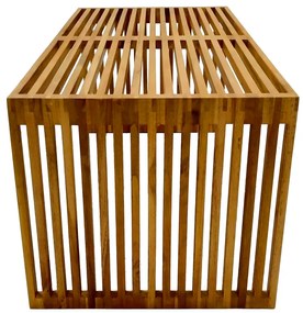 Τραπέζι Marlin teak ξύλο σε φυσική απόχρωση 100x50x45εκ