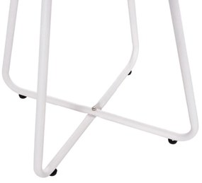 Σετ κήπου Lounge PONY 3 τμχ C21193.02 Μέταλλο &amp; Συνθ. Rattan σε Λευκό - Μαύρο 66x68x75 εκ.