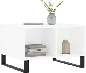 vidaXL Τραπεζάκι Σαλονιού Λευκό 60x50x36,5 εκ. από Επεξεργασμένο Ξύλο