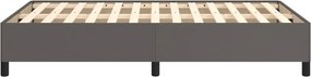 vidaXL Πλαίσιο Κρεβατιού χωρίς στρώμα Γκρι 120x190 εκ.Συνθ. Δέρμα