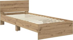 vidaXL Σκελετός Κρεβατιού Artisan Oak 90 x 190 cm Επεξεργασμένο Ξύλο