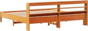 vidaXL Σκελετός Κρεβ. Χωρίς Στρώμα Καφέ Κεριού 200x200 εκ Μασίφ Πεύκο