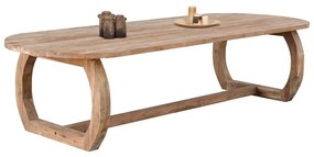 Τραπέζι HM9561 320x120x78cm Από Μασίφ Από Ξύλο Teak Natural Ξύλο