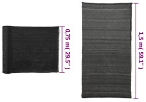vidaXL Δίχτυ Σκίασης Μαύρο 1,5 x 50 μ. από HDPE 150 γρ./μ²