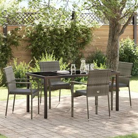 vidaXL Σετ Καρεκλών Κήπου Σαράντα 5 pcs Γκρι 160 x 80 x 73 εκ