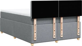 vidaXL Κρεβάτι Boxspring με Στρώμα Αν. Πράσινο 160x200εκ Υφασμάτινο
