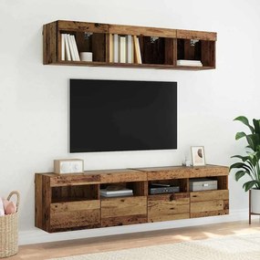 vidaXL Βάσεις τηλεόρασης 2 pcs Παλιό Ξύλο Επεξεργασμένο Ξύλο