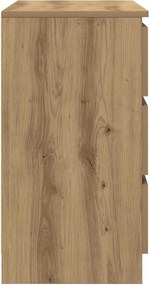 vidaXL Συρταριέρα με Συρτάρια Τεχνίτης Δρυς 71x35x65 εκ. Επεξ. Ξύλο