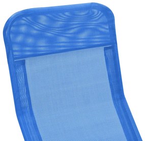 Ξαπλώστρες Πτυσσόμενες 2 τεμ. Μπλε από Textilene - Μπλε