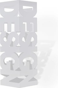 Ομπρελοθήκη / Μπαστουνοθήκη Τετράγωνη Λευκή 48,5 εκ. Ατσάλινη
