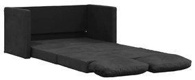 vidaXL Καναπές-Κρεβάτι Δαπέδου 2 σε 1 Μαύρος 122x204x55 εκ. Βελούδινος