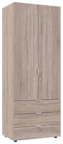 Wardrobe Lila 2 doors sonoma 77.5x19.5x203.5cm 77.5x49.5x203.5 εκ.