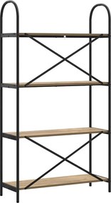 vidaXL Ράφι Βιβλίων 4 επιπέδων 80 x 30 x 146 εκ Επεξεργασμένο ξύλο