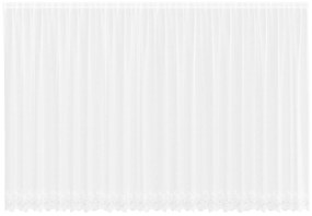 vidaXL Κουρτίνα Δαντέλας με κουρτίνες Floral Λευκό 600 x 240 εκ. Πολυεστέρας