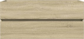 vidaXL Ντουλάπι Νιπτήρα Μπάνιου Sonoma Δρυς 100x38,5x45 εκ. Επεξ. Ξύλο