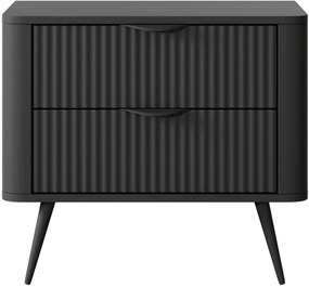 Lh-homefurniture Κομοδίνο Lante Ανθρακί 63x55x38cm L_Lante_11_Cz