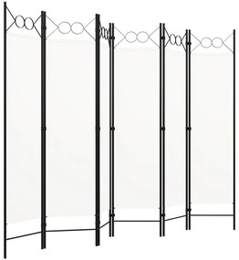 vidaXL Διαχωριστικό Δωματίου με 6 Πάνελ Λευκό 240 x 180 εκ.