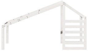 vidaXL Οροφή Κρεβατιού Παιδική Λευκό 188x82x113 εκ. Μασίφ Ξύλο Πεύκου
