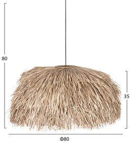 ΦΩΤΙΣΤΙΚΟ ΟΡΟΦΗΣ ΜΕ PANDAN ΚΑΙ MENDONG ΚΑΠΕΛΟ ΣΕ ΦΥΣΙΚΟ HM7778 Φ80Χ35Υεκ.