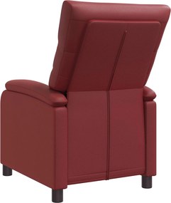 vidaXL Αναπαυτική Καρέκλα Κόκκινο Τεχνητό Δέρμα