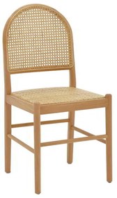 Καρέκλα Alessia pakoworld ξύλο οξιάς-rattan φυσικό 43x40x89εκ