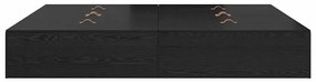 vidaXL Σκελετός Κρεβατιού Μαύρη δρυς 180 x 200 cm Επεξεργασμένο ξύλο