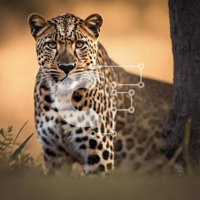 Intra Συλλεκτικό Ξύλινο Παζλ Plywood 4mm - Leopard in Grass από το Oak Tree Σε Ξύλινο Κουτί - Διαστάσεις: 10x10 cm – 25 κομμάτια