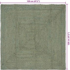 vidaXL Χαλιά χώρου Ορθογώνιος Λαδί 120 x 120 cm Γιούτα