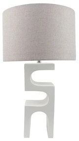 JED ΦΩΤΙΣΤΙΚΟ ΕΠΙΤΡΑΠΕΖΙΟ POLYRESIN ΛΙΝΟ ΛΕΥΚΟ ΓΚΡΙ H58cm - 031374