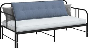 vidaXL Μαξιλάρι Πλάτης Μπλε 160 x 50 cm Υφασμάτινο Κορντουρά
