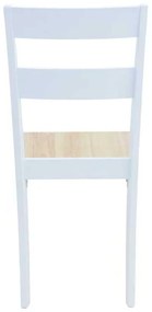 Καρέκλα York pakoworld σε λευκή-φυσική απόχρωση 39.5x47.5x89εκ