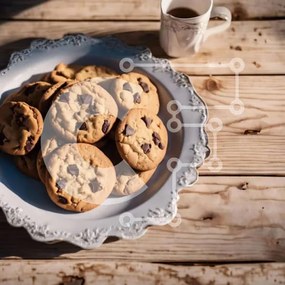 Σετ των 2 Intra Συλλεκτικό Ξύλινο Παζλ Plywood 4mm - Διάφορα μπισκότα σοκολάτας και καφέ Σε Ξύλινο Κουτί - Διαστάσεις: 10x10 cm – 25 κομμάτια