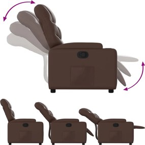 vidaXL Πολυθρόνα Ανακλινόμενη Καφέ από Συνθετικό Δέρμα