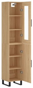 vidaXL Μπουφές Sonoma δρυς 34,5 x 34 x 180 εκ. από Επεξεργασμένο Ξύλο