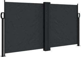 vidaXL Σκίαστρο Πλαϊνό Συρόμενο Μαύρο 120 x 600 εκ.