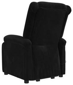 vidaXL Πολυθρόνα με Ανύψωση Μαύρη Βελούδινη