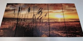Εικόνα 5 μερών ηλιοβασίλεμα στην παραλία - 200x100