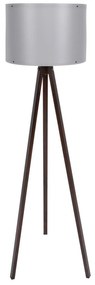 FLOOR LAMP IN WALNUT AND GREY  Φ38x145cm 38x38x145 εκ.