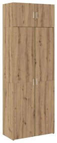 vidaXL Ντουλάπι αποθήκευσης artisan δρυς 80 x 42.5 x 225 εκ