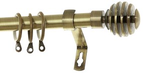 Κουρτινόξυλο Φ19mm Μονό Επεκτεινόμενο 160-300cm Με Άκρα Grace Star Bronze 599272