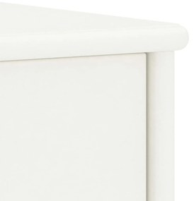 vidaXL Κομοδίνο Λευκό 35 x 30 x 40 εκ. Μασίφ Ξύλο Πεύκου