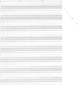 vidaXL Βενετσιάνικες Ρόδες Λευκό 175 x 130 εκ Αλουμίνιο