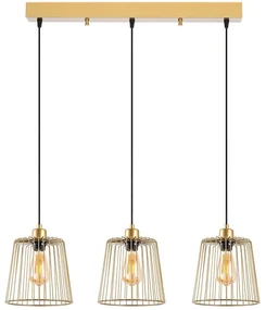 Φωτιστικό Οροφής - Ράγα Pirlo 942FLG1492 68x16x114cm 3xE27 40W Gold Opviq