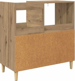 vidaXL Βάση πικάπ Artisan Δρυς 82 x 39,5 x 82,5 εκ Επεξεργασμένο Ξύλο