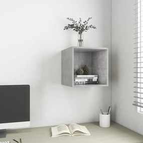 vidaXL Ντουλάπι Τοίχου Γκρι Σκυροδέματος 37x37x37 εκ. από Επεξ. Ξύλο