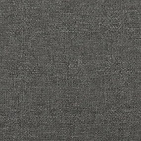 vidaXL Κρεβάτι Boxspring με Στρώμα Σκούρο Γκρι 120x190 εκ Υφασμάτινο