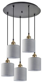 SE21-BR-10-5BL-SH2 MAGNUM BRONZE Grey Shade Pendant+