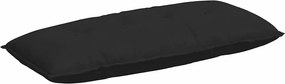 vidaXL Μαξιλάρι Πλάτης Μαύρο 120 x 50 cm Ύφασμα Μικροΐνας