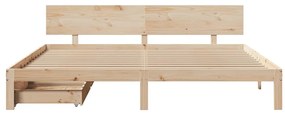 vidaXL Πλαίσιο Κρεβατιού με Συρτάρια Χωρίς Στρώμα 180x200 εκ.