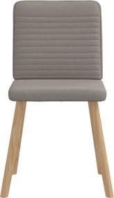 vidaXL Καρέκλες Τραπεζαρίας 4 τεμ. Taupe Υφασμάτινες